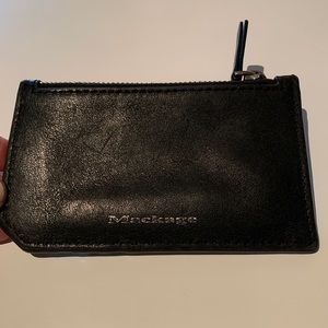 Mackage Black Cardholder with zippered compartment